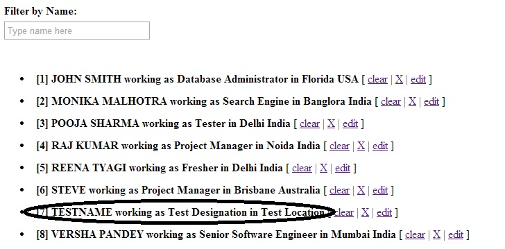 new user in existing list